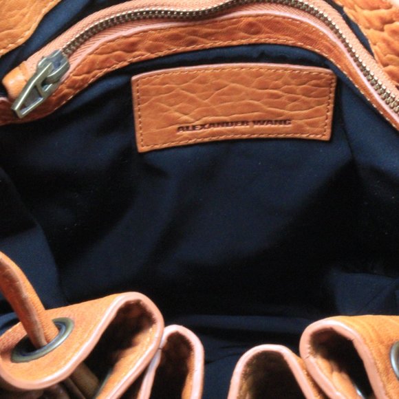 Alexander Wang Authentic Diego Orange Textured Bucket Bag - Picture 9 of 14